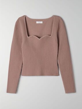 Babaton sweetheart sculpt knit longsleeve NWOT